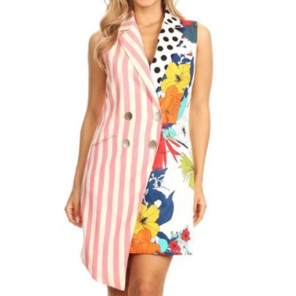 Dress Printed Colorful New Floral Striped - Picture 4 of 8